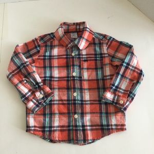 Carter’s plaid multi-colored long sleeves